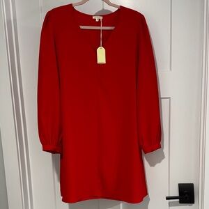 JODIFL NWT Vibrant Red Long Sleeve Dress